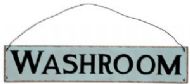 METAL WASHROOM SIGN